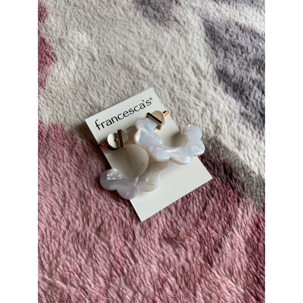 Francesca’s scalloped hoop earrings